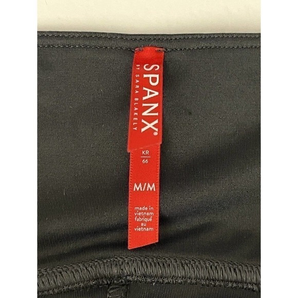 SPANX FAUX LEATHER LEGGINGS (2437) BLACK , SIZE - MEDIUM (B111) - Picture 7 of 8